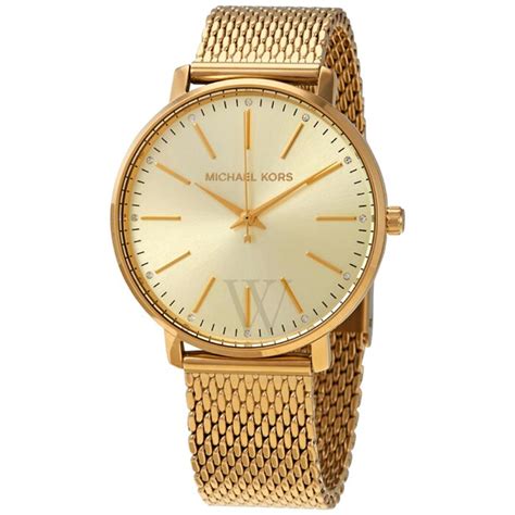 michael kors 4339|Women's Pyper Stainless Steel Mesh Gold.